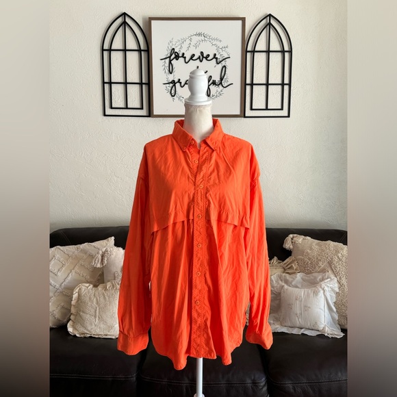 L.L. Bean Button Down Field Shirt Hunter Orange Men’s Size XL Classic Outdoor - Picture 12 of 12